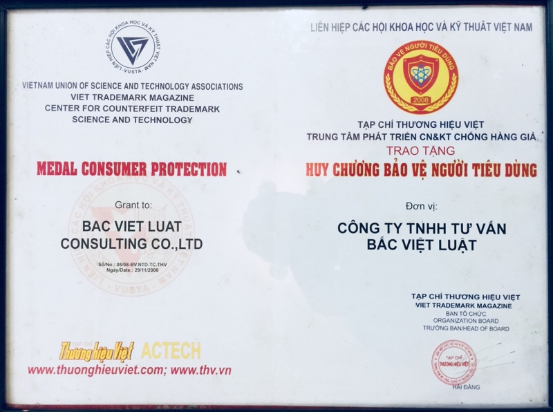 Bac Viet Luat-  Winning a gold medal for protecting consumers